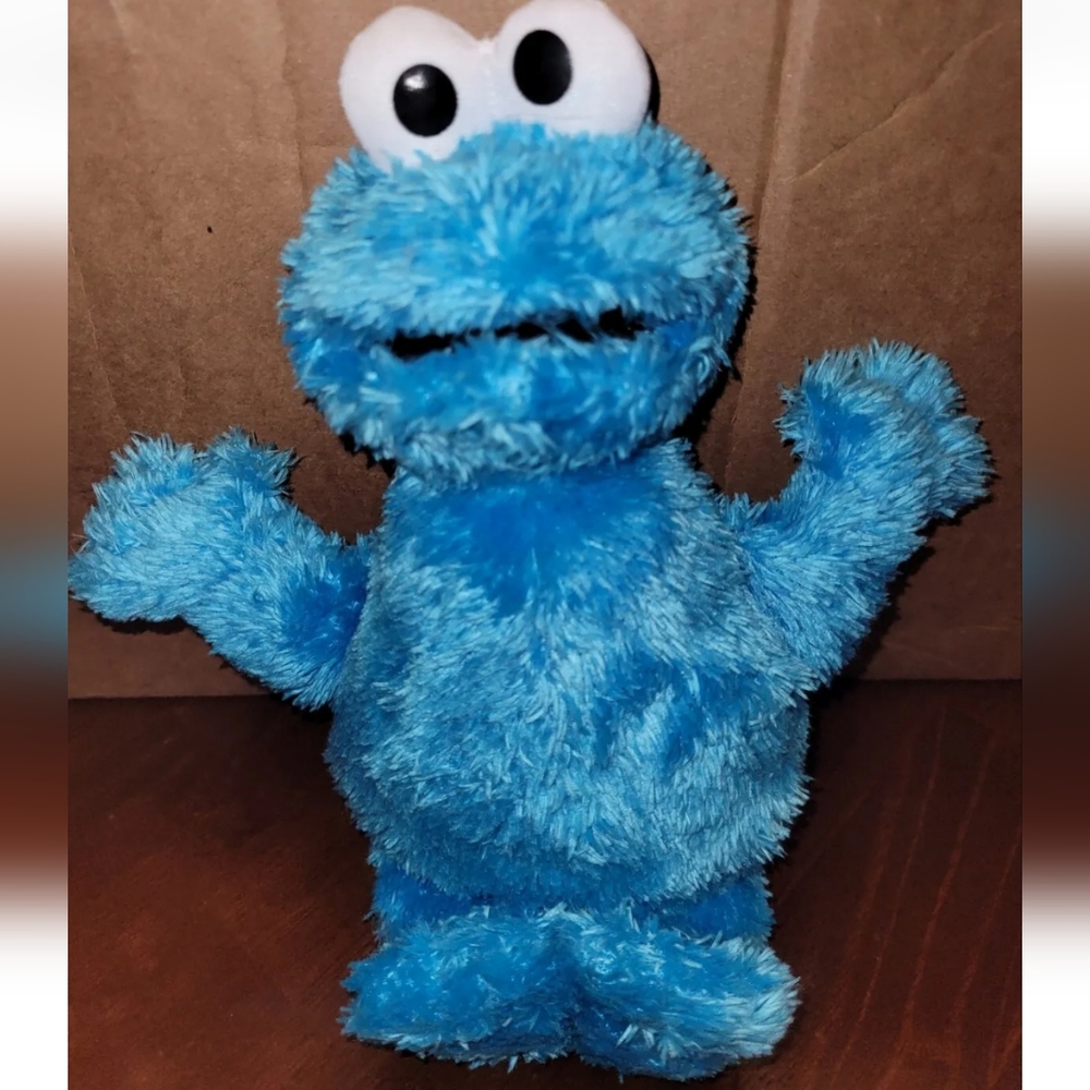 Cookie Monster 10" Blue Fur Look Stuffed Plush Toy Sesame